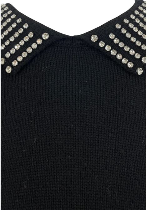  Collar jumper with rhinestone PINKO | sweaters | 105530 A2S4Z99